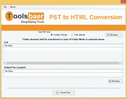 Download ToolsBaer PST to HTML Conversion
