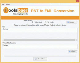 Download ToolsBaer PST to EML Conversion 1.0