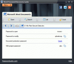 Download Word Password Recovery Lastic