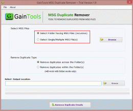 Download GainTools MSG Duplicate Remover