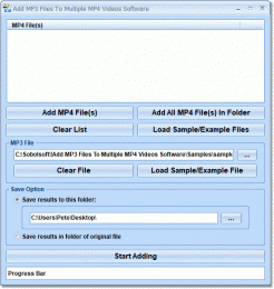Download Add MP3 Files To Multiple MP4 Videos Software