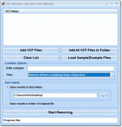 Download VCF Remove Lines and Text Software 7.0
