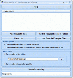 Download MS Project To MS Word Converter Software 7.0