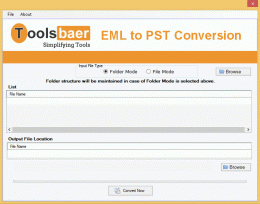 Download ToolsBaer EML to PST Conversion
