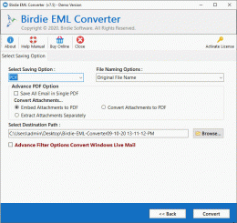 Download EML Attachments in PDF