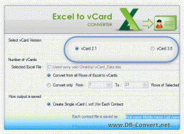Download XLS to VCF converter 3.0.1.5