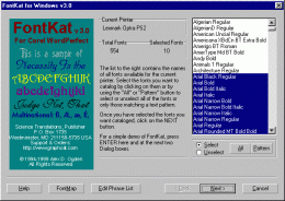 Download FontKat Font Cataloger 3.0