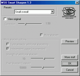 Download MSU Smart Sharpen for VirtualDub Video plugin 1.3