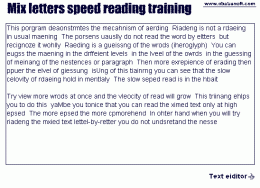 Download Mix letters speed reading training
