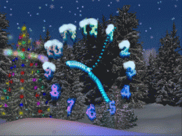Download 3D Christmas Clock Screensaver 4.01
