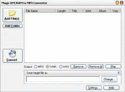 Download Magic RM RAM to MP3 Converter 3.72