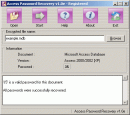 Download Access Password Recovery 1.0i