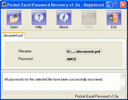 Download Pocket Excel Password Recovery