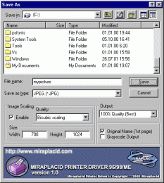 Download Miraplacid Printer Driver 95/98/ME 1.0